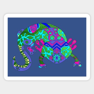 axolotl in mayan colorful ecopop Magnet